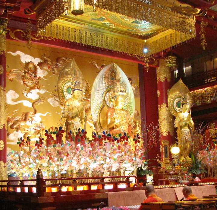 Front of main hall,  Buddha Tooth Temple, Singapore