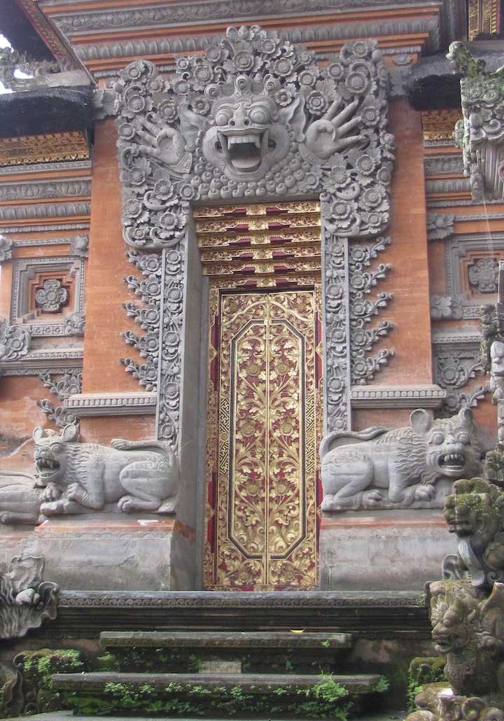 Intricate carving, Pura Dalem Agung, Indonesia